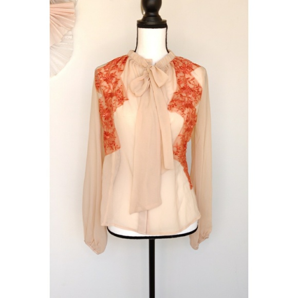 Anthropologie Tops - New Anthropologie Ryu Sheer Lace Blouse